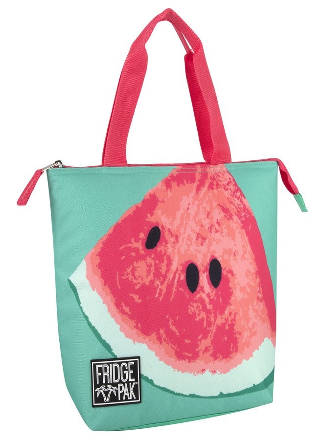 Fridge Pak Tropical Lunch Tote Bag Fruit Lunch Bag for Women Insulated Cooler Bags for Beach, Food, Groceries (Watermelon Slice Tote) - Image 1